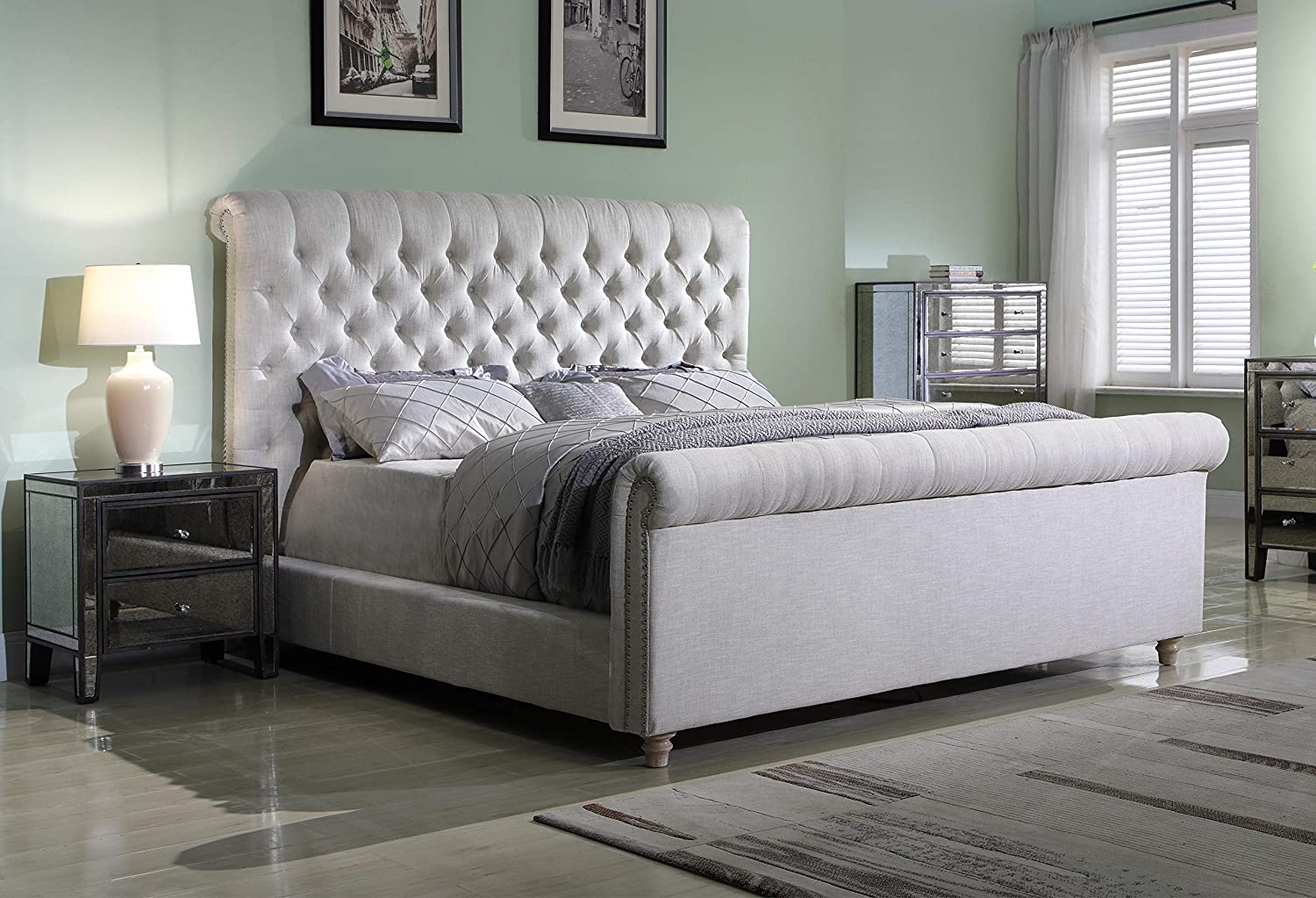 6 Diffe Sleigh Bed Styles How To, Fabric Sleigh Bed Queen