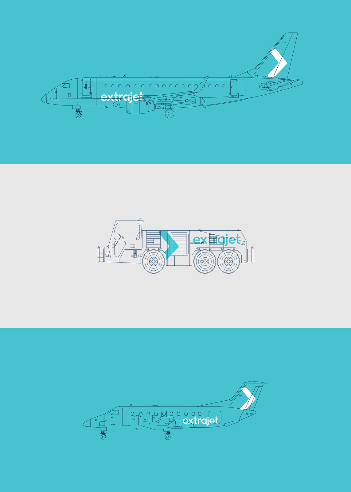 airline extrajet leeds yorkshire alphabet made by alphabet vector Logotype corporate airplane Icon abbas mushtaq sam lane seb needler brand