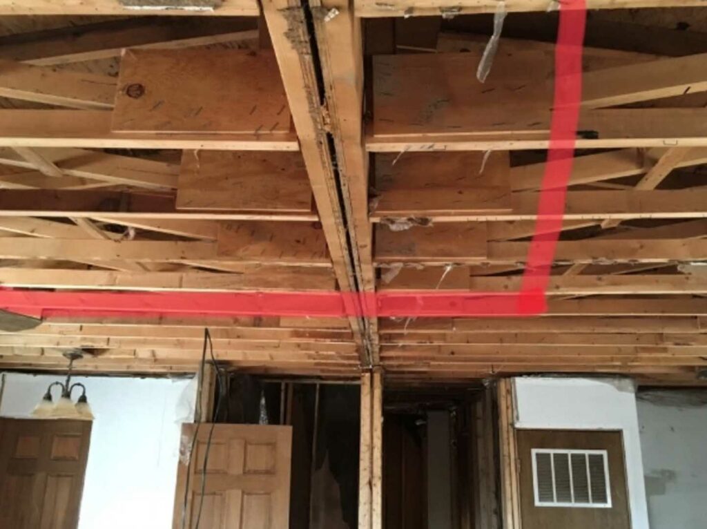 Mobile home load bearing wall for Support Beams