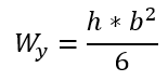 момент сопротивления прямоугольник формула расчет
