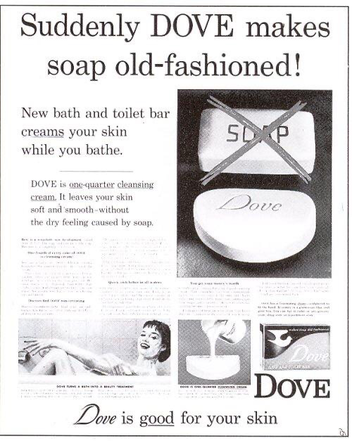 Ogilvy's dove soap bar print ad
