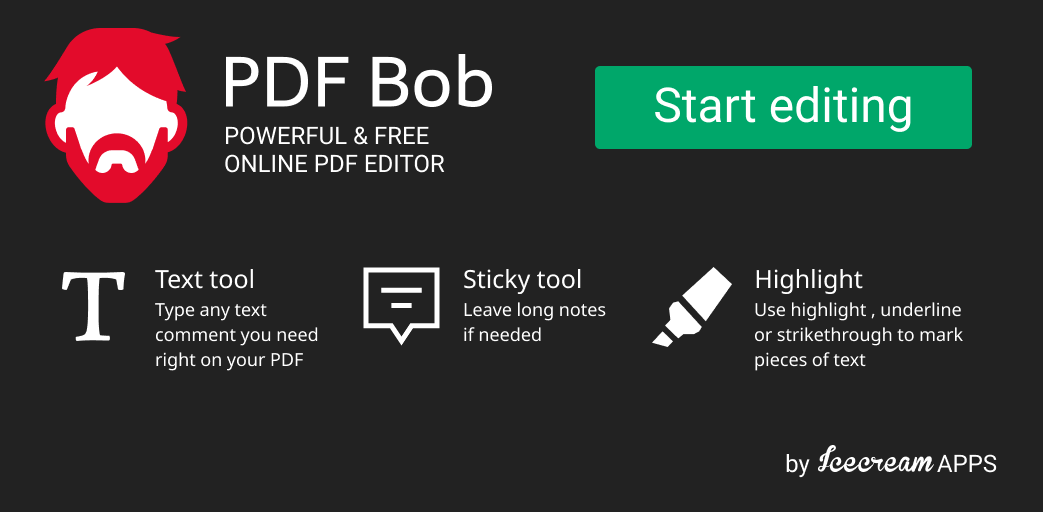 Free PDF Editor - PDF Bob