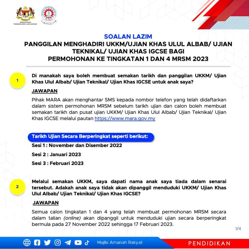UKKM 2024: Format & Contoh Soalan