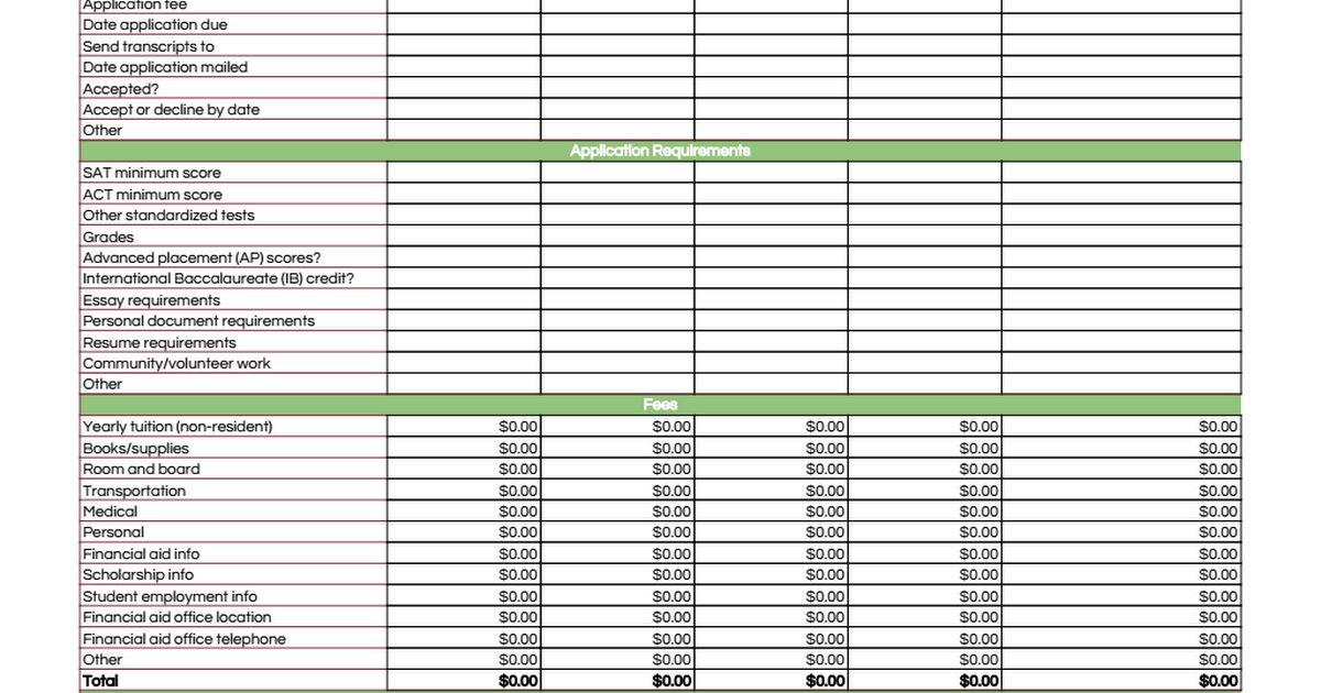 college-application-checklist-template-google-sheets