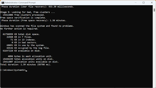 recover lost data using Command prompt