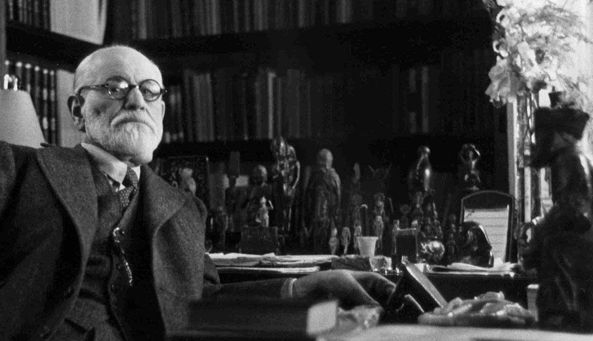 Sigmund Freud in his London office