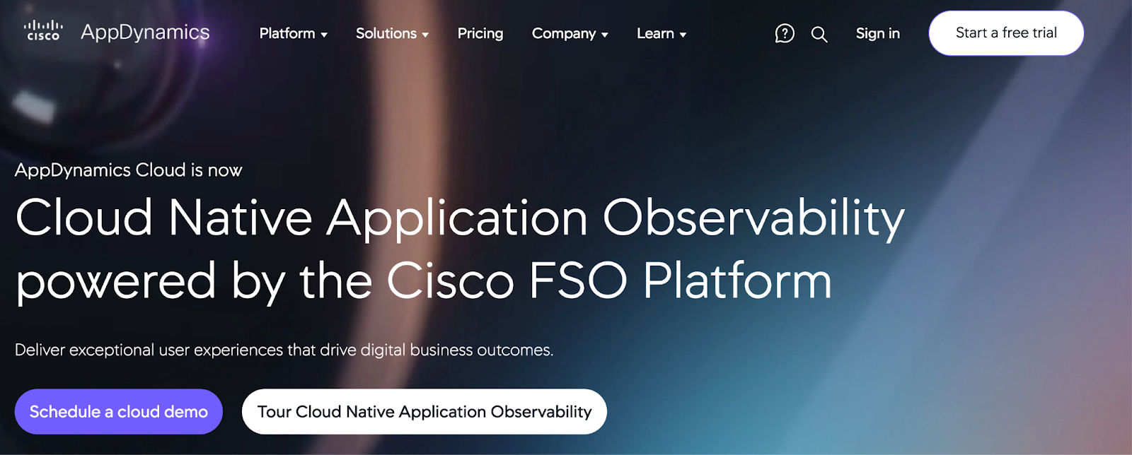 AppDynamics Cloud is renamed into Cloud Native Application Observability powered by the Cisco FSO Platform