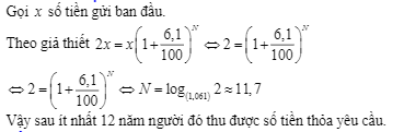 Ví dụ 2 - trắc nghiệm hàm số mũ và logarit thực tế - giải