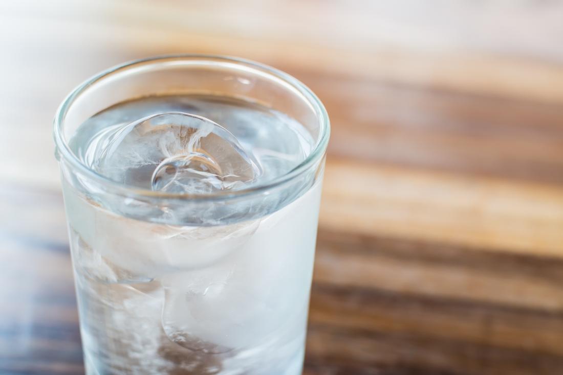 glass of water to stay hydrated and not dehydrated