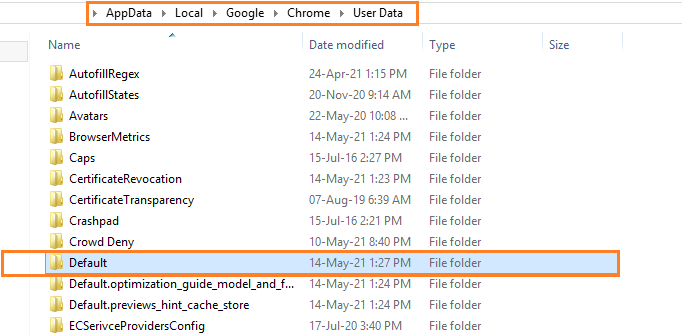 remove junk file in chrome