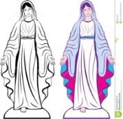 Holy Virgin Godmother Vector Stock Vector.