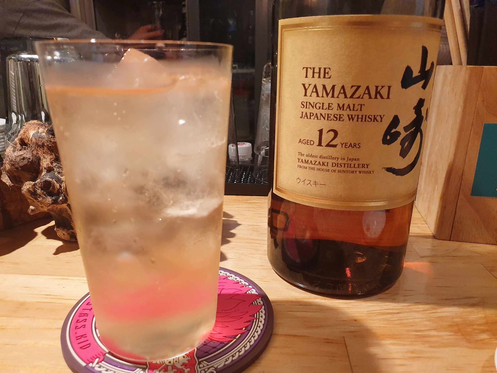 Yamazaki single malt whisky aged 12 years and accompanying highball