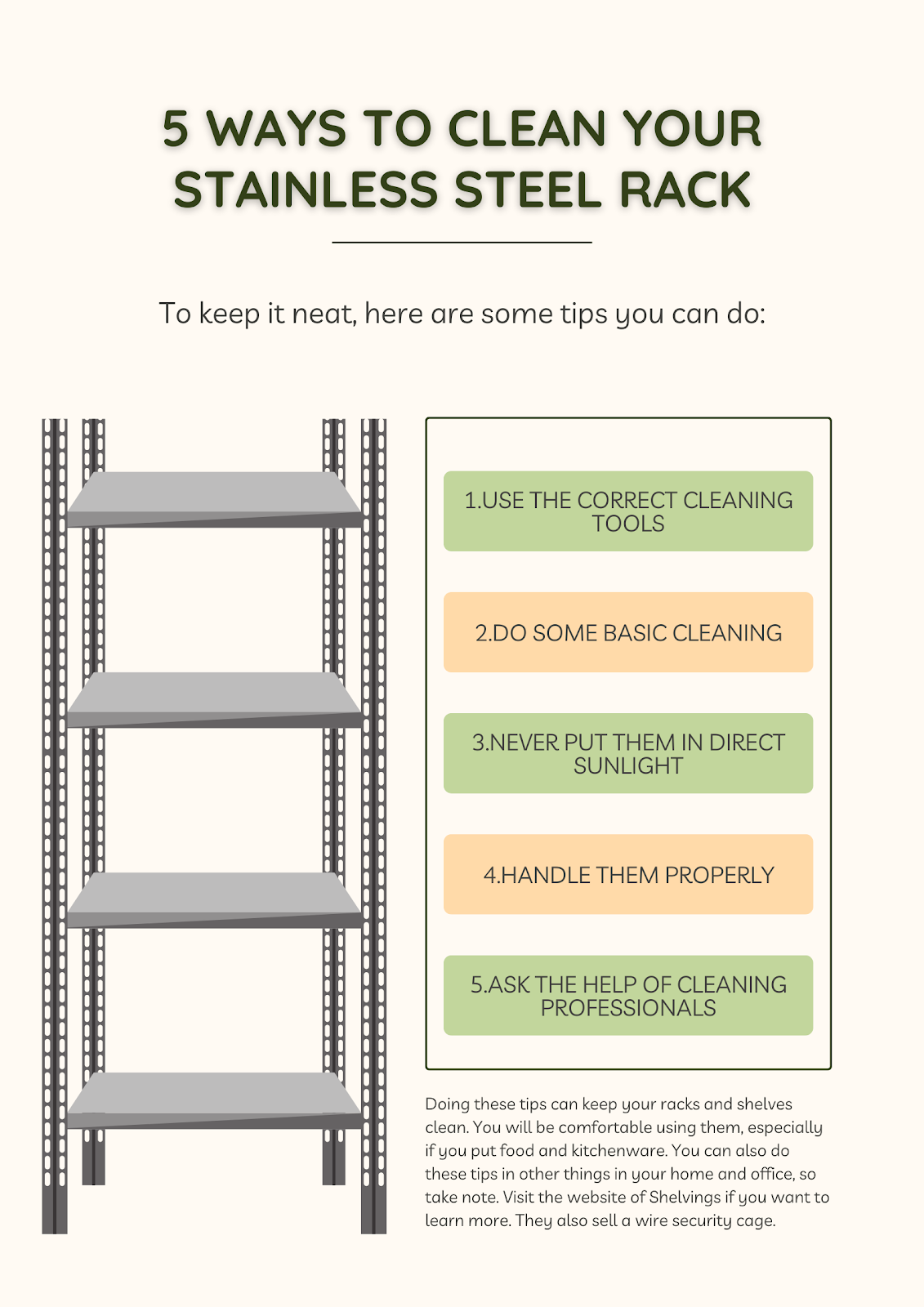 5 Ways To Clean Your Stainless Steel Rack
