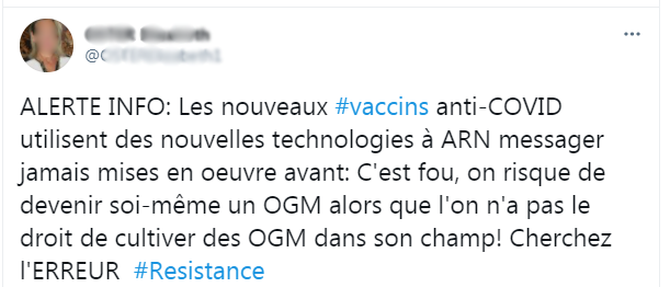 Une fausse information diffusée sur Twitter