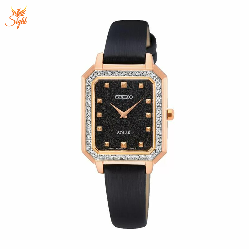 Đồng hồ Seiko mặt chữ nhật có thiết kế đơn giản hợp xu hướng thời trang hiện đại