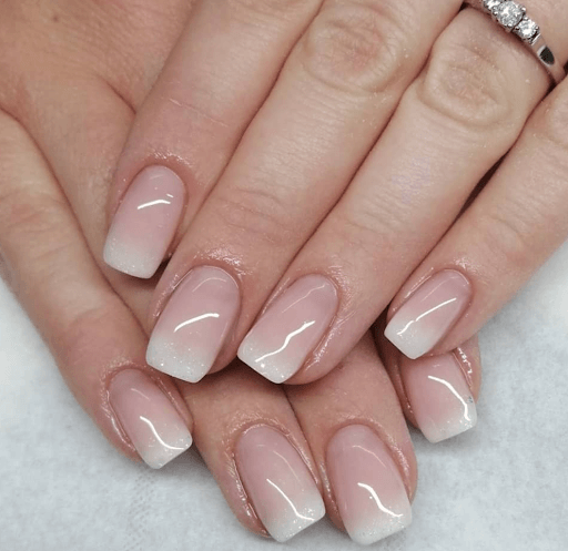  bridal nail art -Simple Ombre