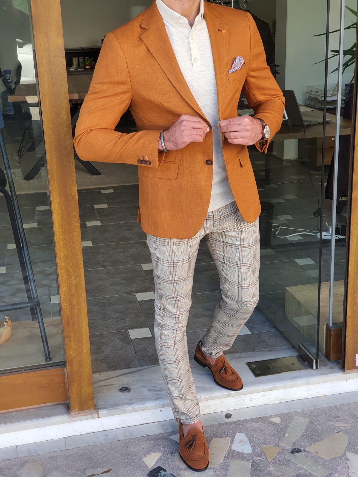 orange vintage suit
