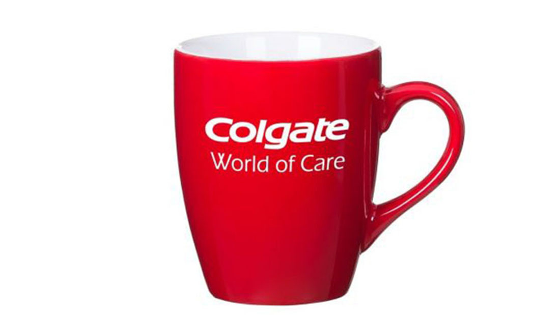 colgate logo coffee mug luxury corporate gifting companies