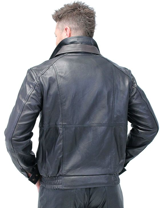 Naked Leather Bomber Jacket