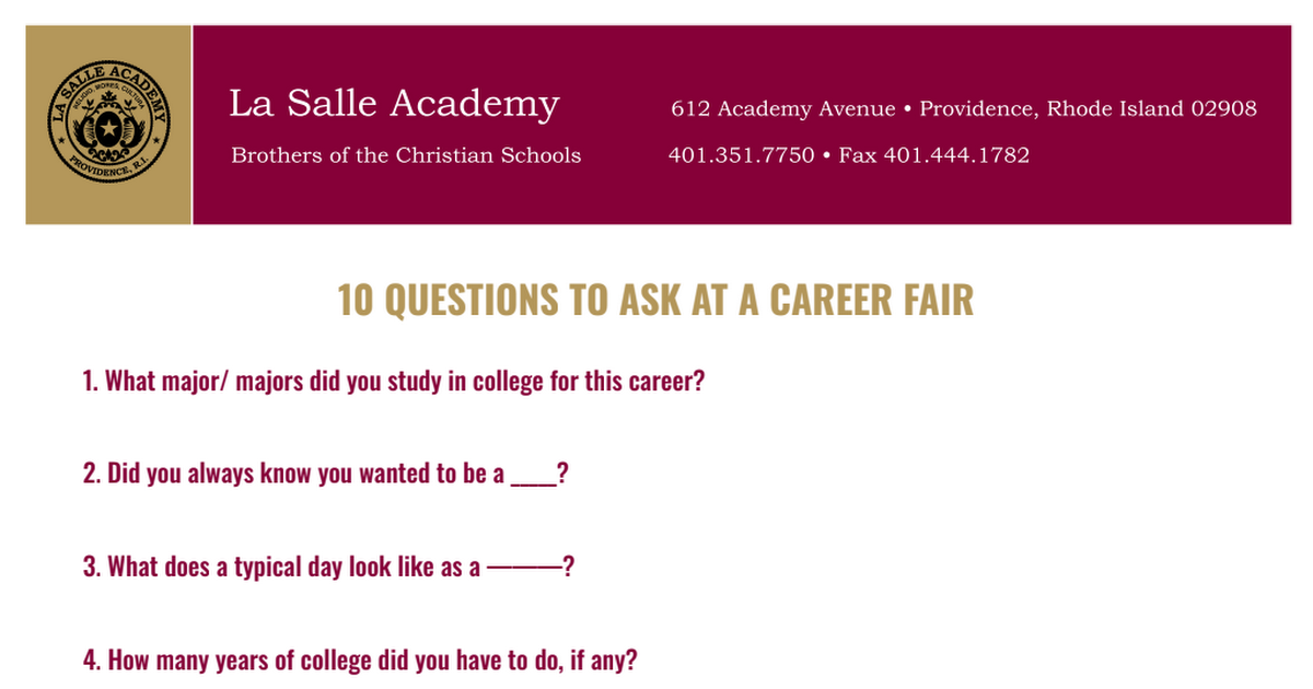 10 Questions to ask at a Career Fair .pdf