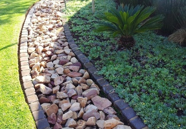 An example of a french drain