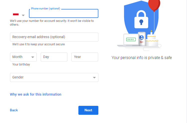 Tutorial Membuat Gmail - Isi data diri