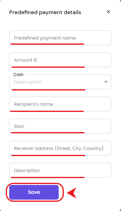 Guide InstaPay et paiements prédéfinis