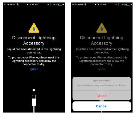 iPhone alert ‘Disconnect Lightning Accessory.’ However, you can bypass the warning, but it can damage your iPhone.