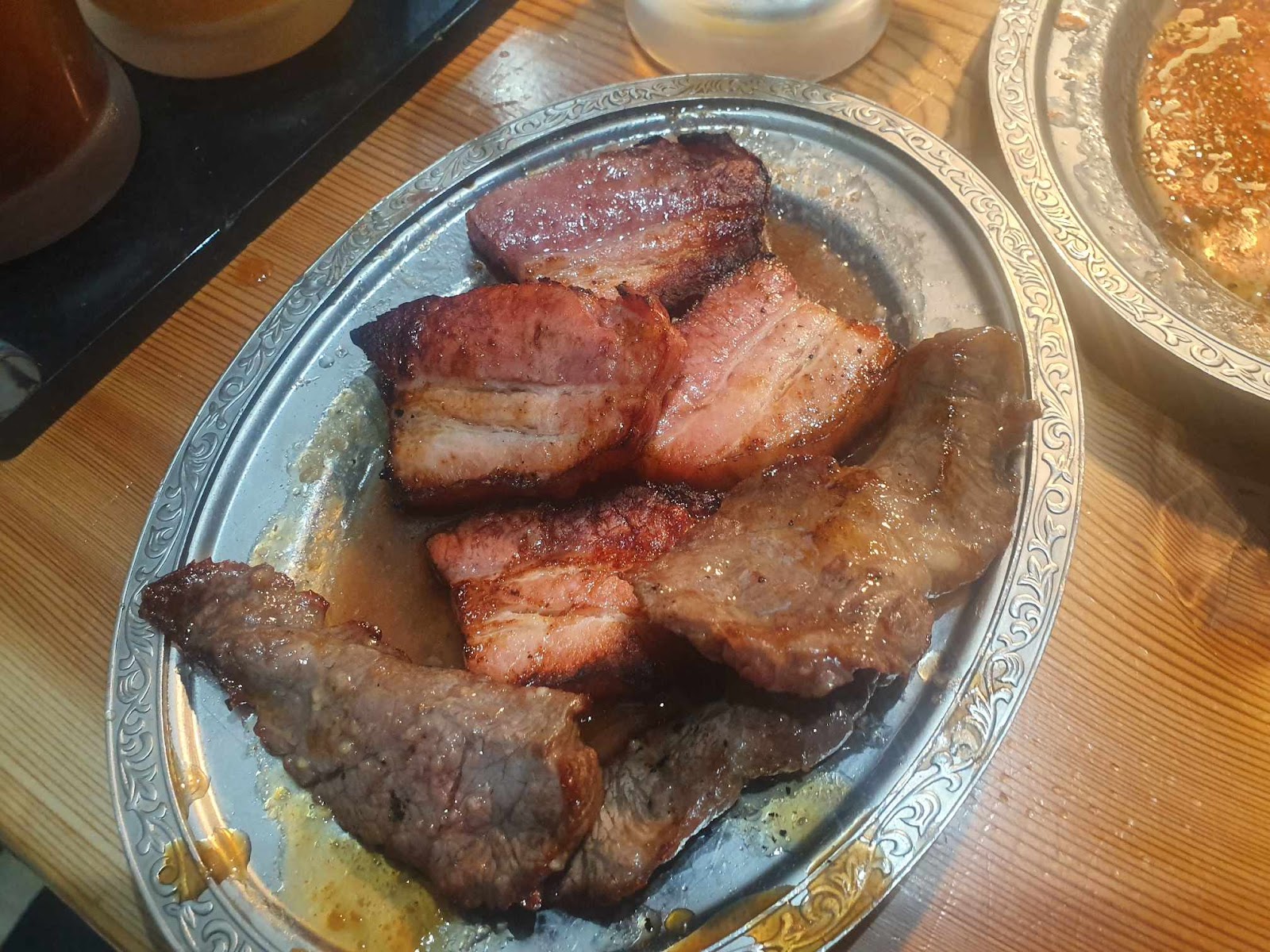 thick-cut bacon and beef