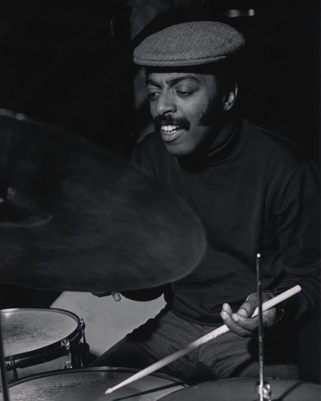 Roy Haynes in 1968, recording Jack DeJohnette's debut, "The DeJohnette Complex"