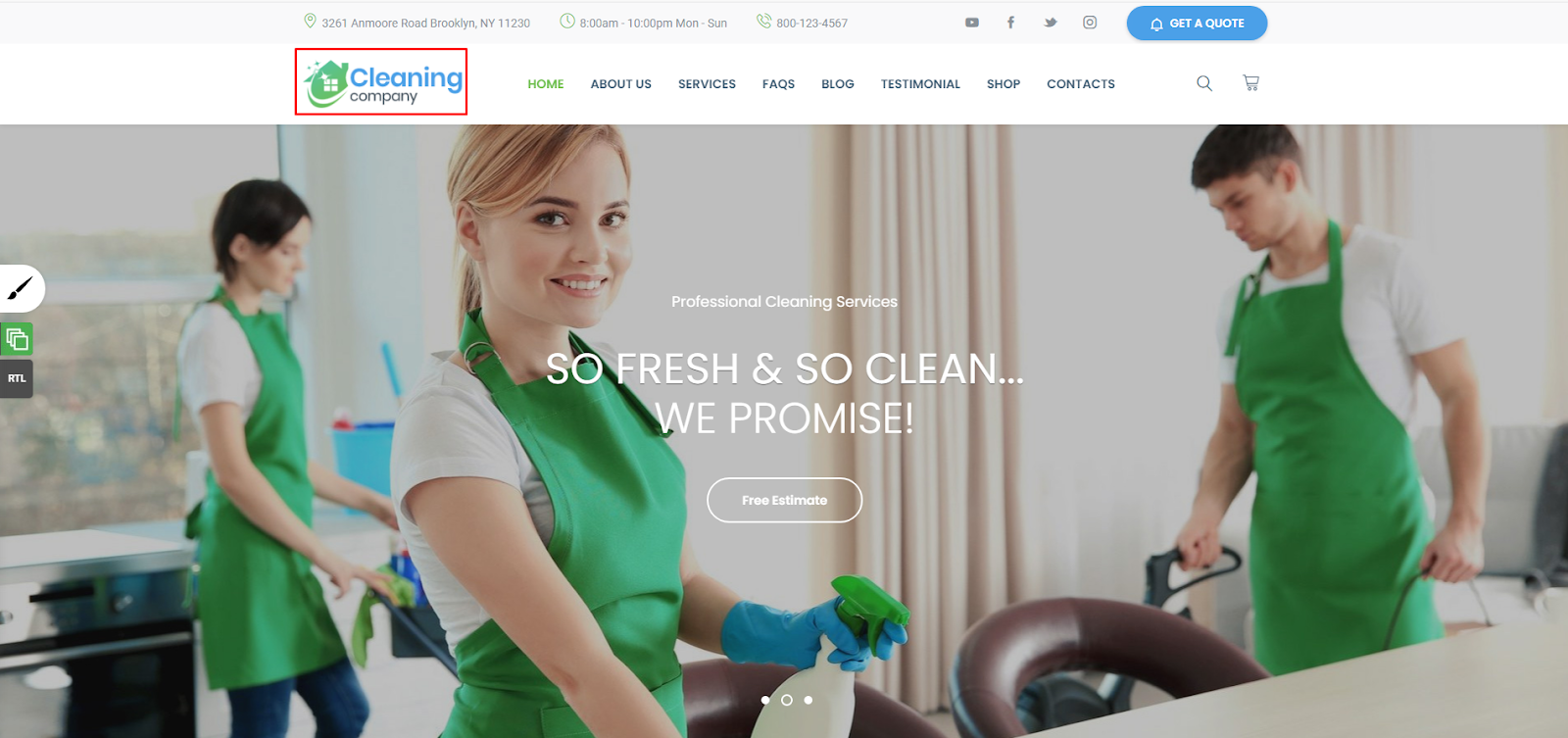 Cleaning Service - Responsive  WordPress theme