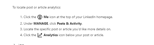 Steps to access your LinkedIn analytics stats