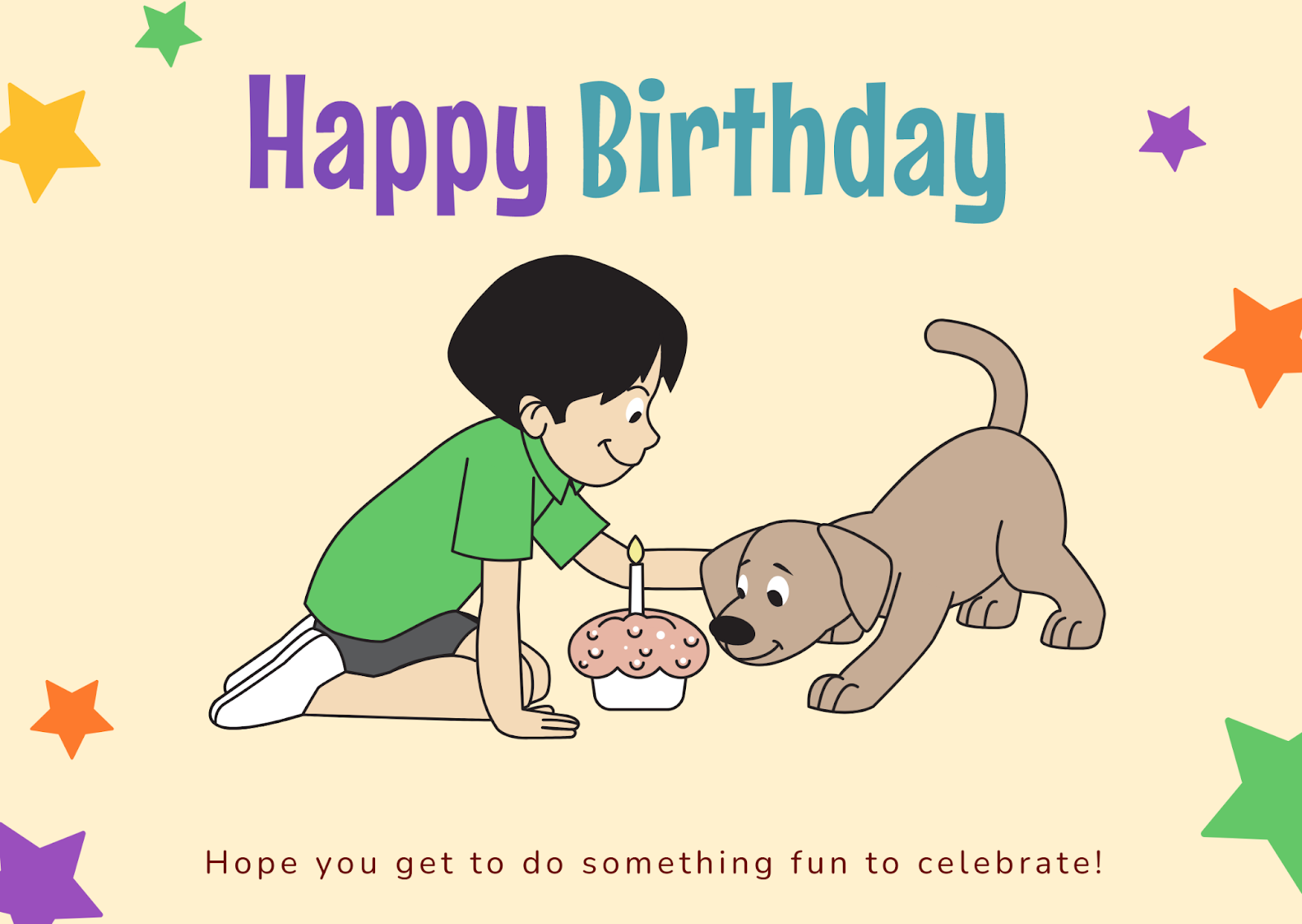 Birthday Card designed with DrawHipo's Birthday Illustration