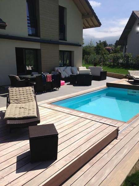 terrasse moderne coulissante pour piscine