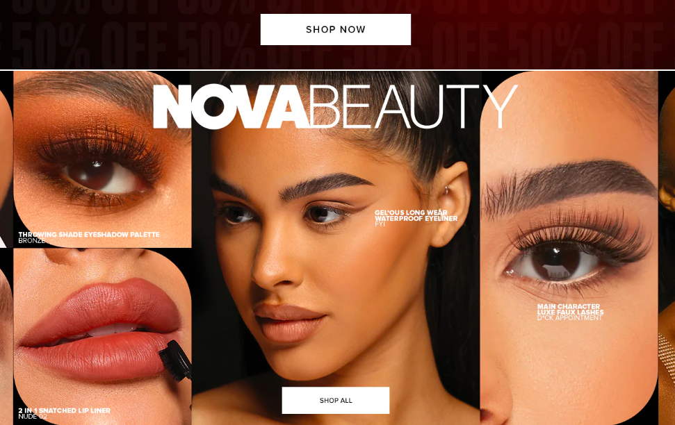 Novabeauty is a successful Shopify store.