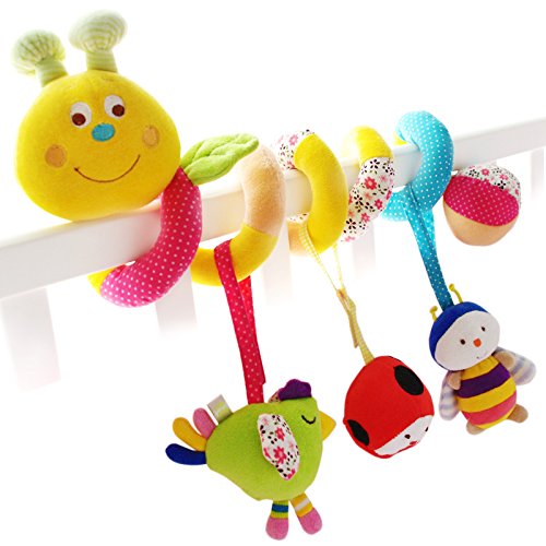 Baby spiral toys are bright and colorful cot bed accessories