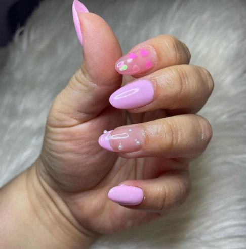 Star Brust Pink Nail