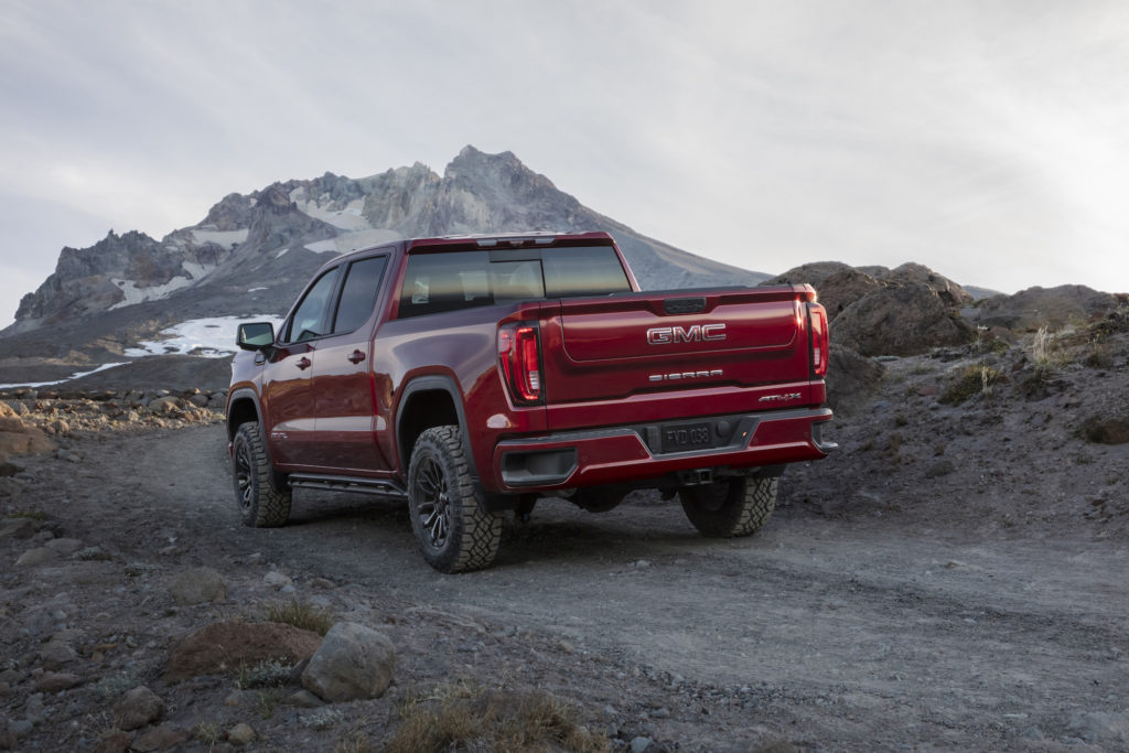 Rear view of the GMC Sierra 1500 AT4X