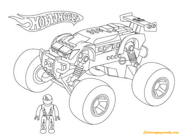 Monster Truck Hot Wheels 2 Coloring Pages
