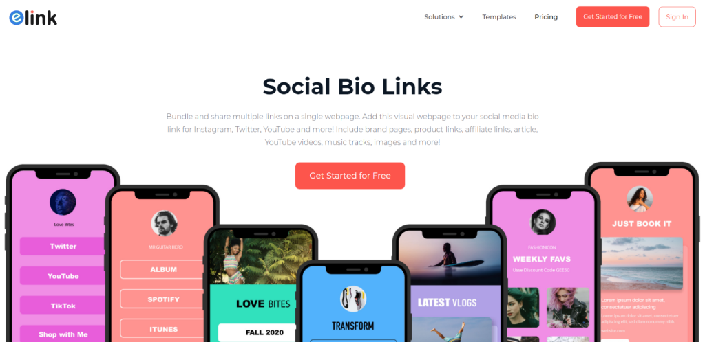 elink.io: Link in bio tool
