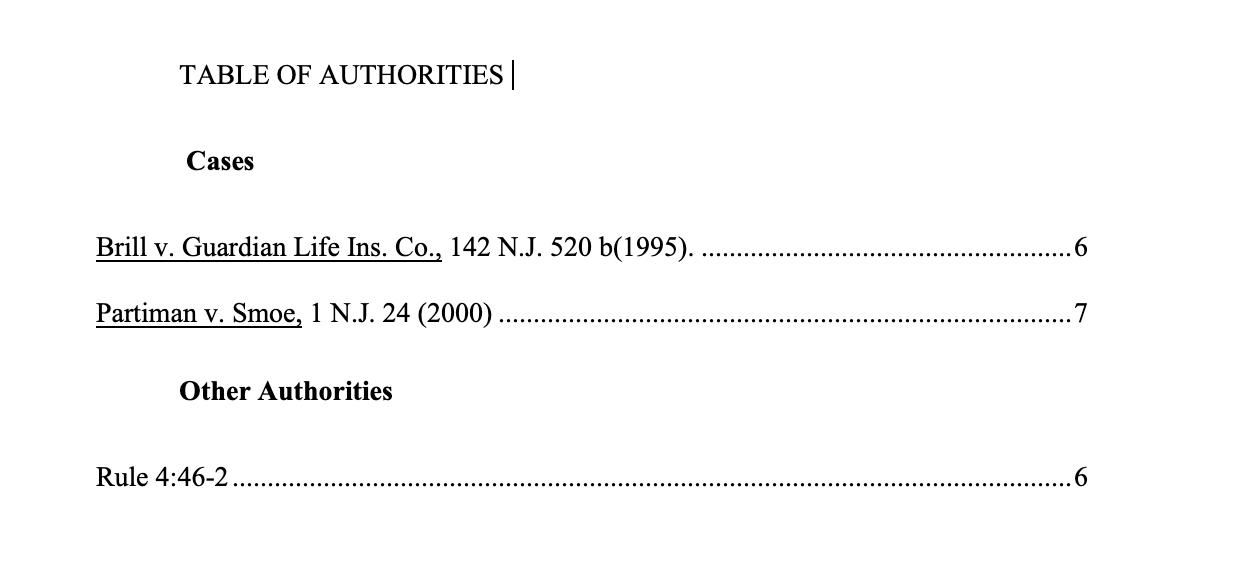 Did You Know: Table of Authorities – Et Seq: The Harvard Law School Library  Blog