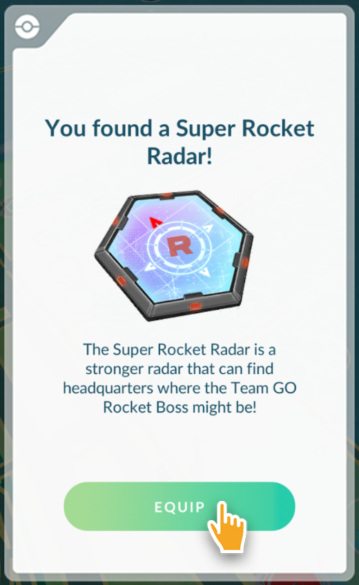 An image of the Super Rocket Radar used to find Giovanni in Pokémon GO.