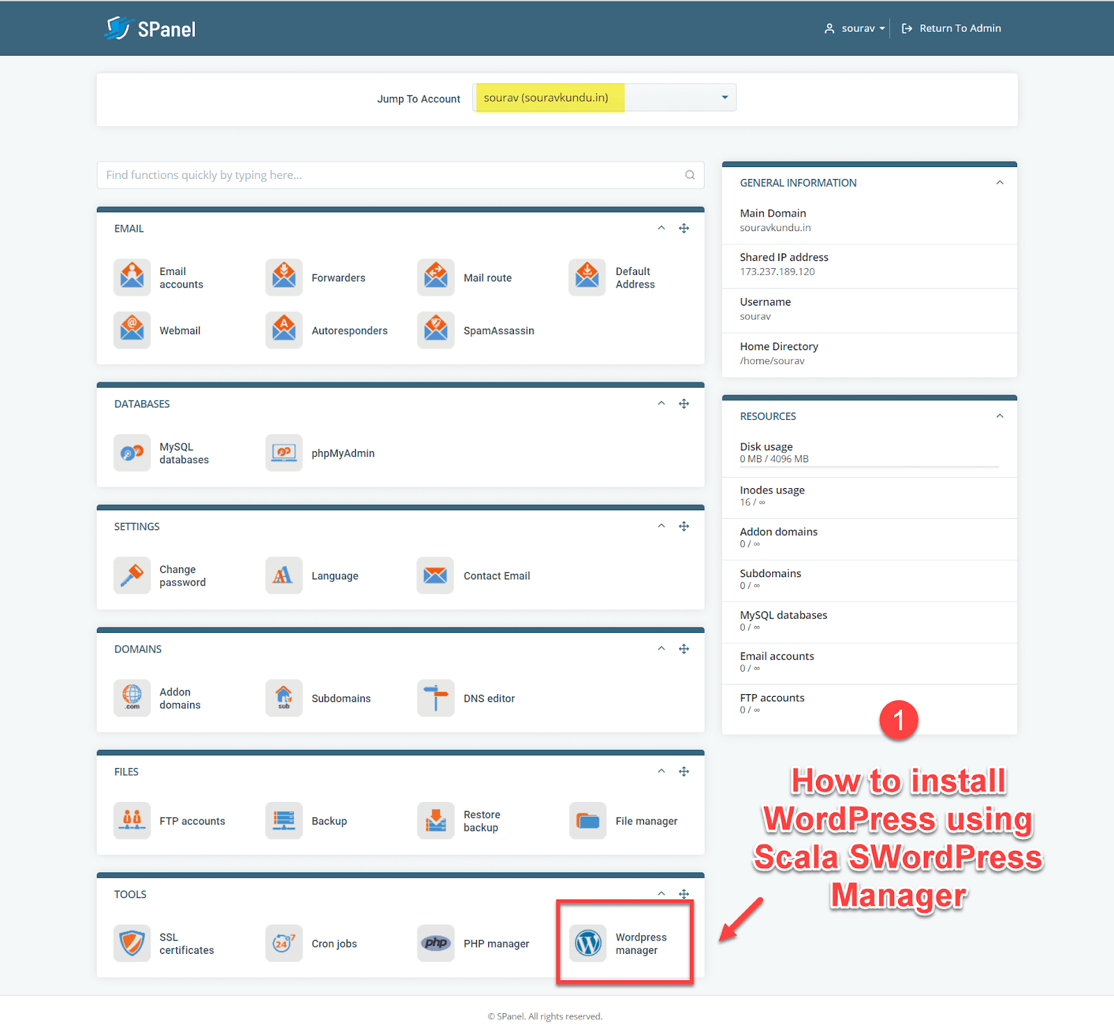 como instalar o wordpress scala hosting gerenciador de wordpress parte 1