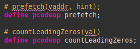 example of defining custom pcodeop