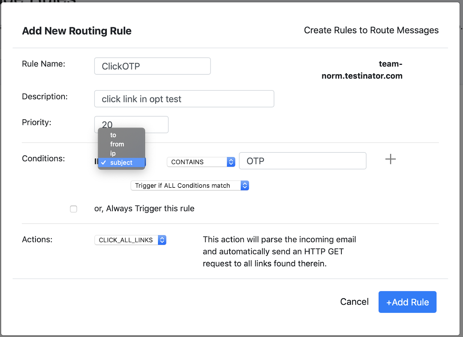 Routing Rules