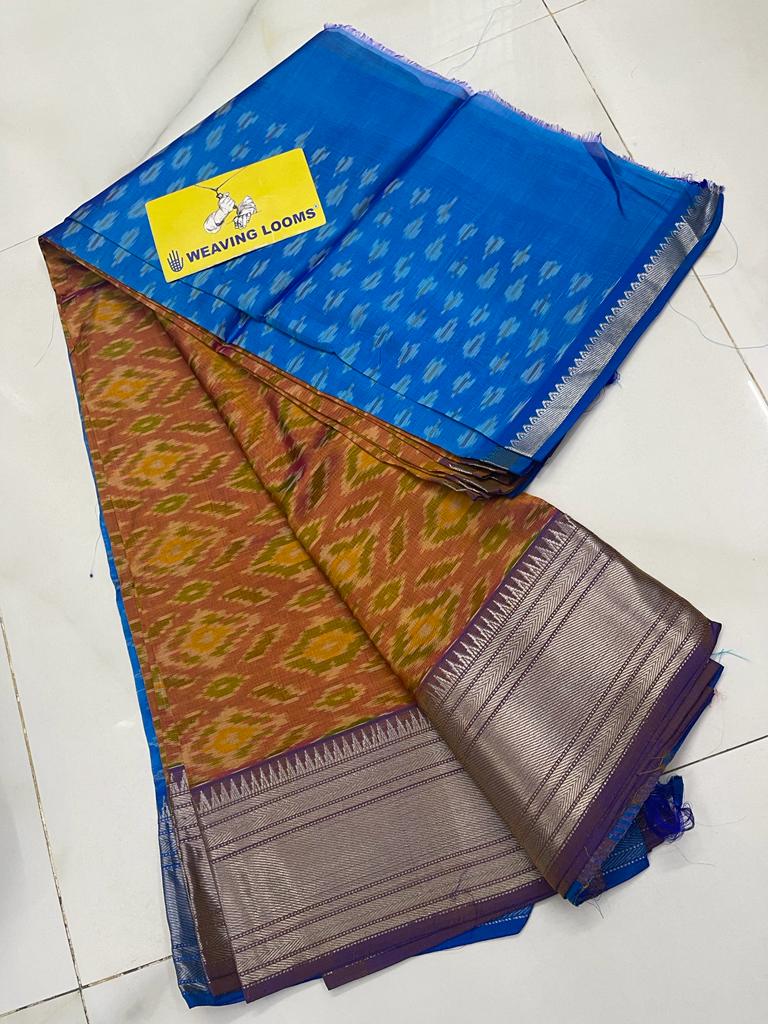 mangalagiri handloom ikkat design weaving sarees