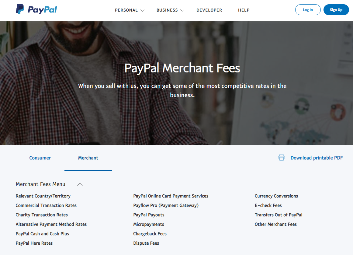 paypal pricing