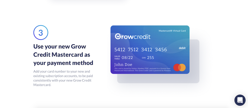 Grow Credit mastercard