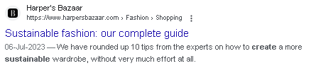 Shopping- Example of Meta Description 4: 