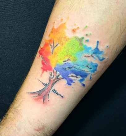 Mix And Match Tree Tattoo
